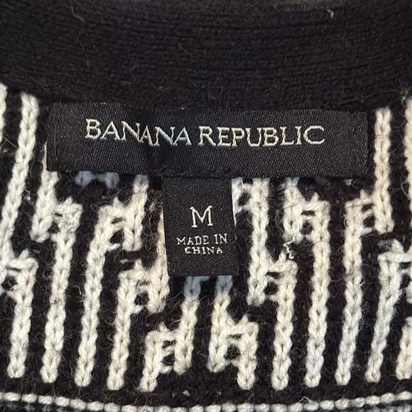 Old Navy Banana Republic Diamond Print Jacquard Cardi-Coat Size M - Picture 8 of 10